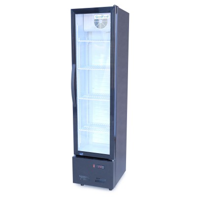 Шкаф холодильный для напитков GoodFood BC160NBW2LED черный-белый