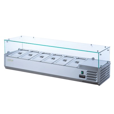 Холодильна вітрина для топінгу GoodFood GF-VRX1200/380-H6C Холодильна вітрина для топінгу GoodFood GF-VRX1200/380-H6C